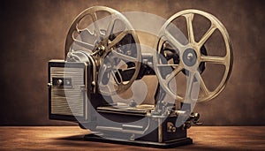 Old style movie projector, still-life, close-up