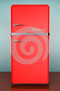 Old Style Photo. Retro refrigerator