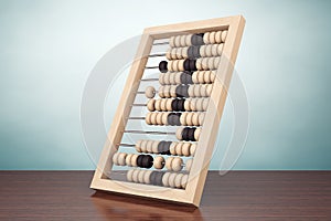 Old Style Photo. Vintage wooden abacus