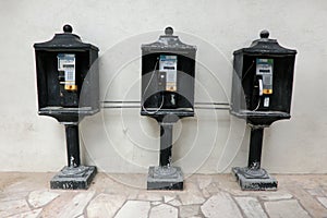 Old Style Public Phones at Waikiki Honolulu