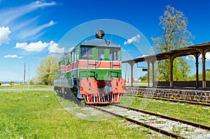 Old style retro locomotive train