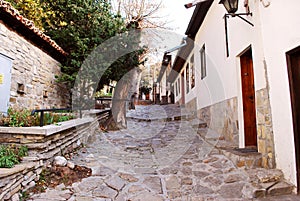 Old style street and houses