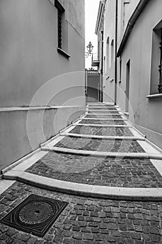 Old style street with stairs