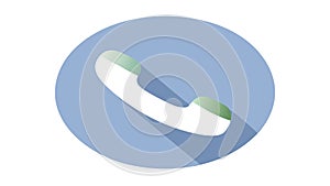 Old style telephone receiver icon, communication symbol graphic, vector design Generative AI