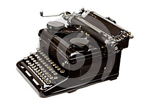 Old Style Typewriter Isolated on White