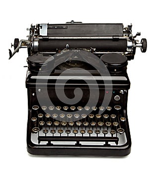 Old Style Typewriter on White