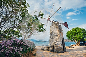 Old-style windmills on Lasithi Plateau. Crete