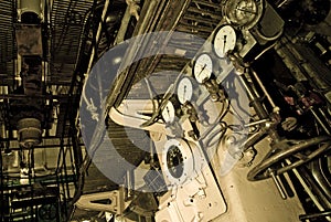Old submarine interior