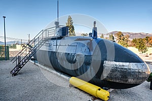 Old submarine in Porto Montenegro in Tivat city, Montenegro photo