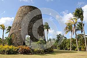 Old sugar mill in Caribbeans