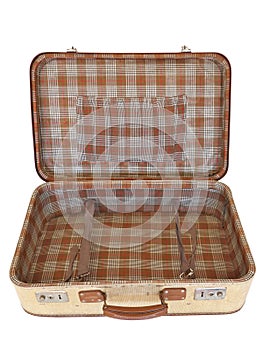 Old suitcase - isolated - inside