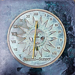 Old sun clock