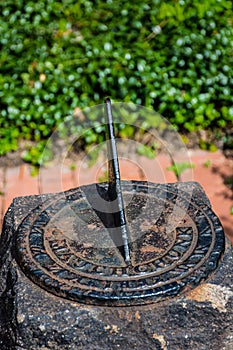 Old Sundial in Garden