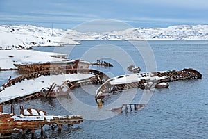 Old sunken ships