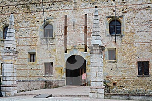 Old superior castle in Marostica, detail, Vicenza