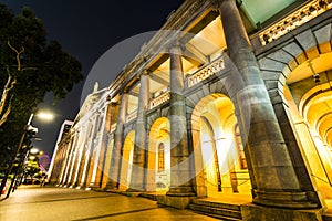 The Old Supreme Court Building exterior at night in Hong Kong