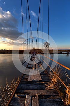 Old suspension bridge