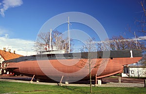 Old Swedish submarine Hajen