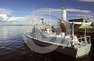 Old Swedish torpedo boat in Karlskrona naval museum