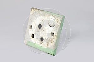 old switch, Old wall power switch dirty switch board and box