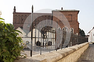 Old synagogue in jewish district of krakow - kazimierz in poland