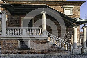 Old synagogue in jewish part of Krakow.