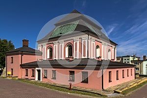 The old synagogue in Szczebrzeszyn, Lublin Voivodship, Poland. Presently an art gallery and community center