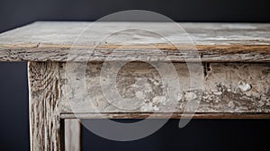 Rustic Cashmere Console Table With Eroded White Paint - Vintage Charm photo