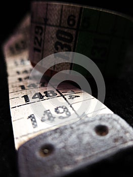 Old tailor seamstress cloth ruler photo