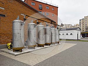 Old tank and industrial view photo