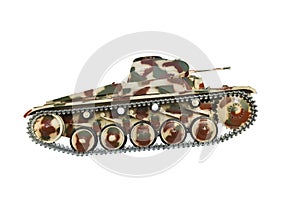 Old Tank on white background