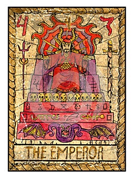 Old tarot cards. Full deck. The Emperor