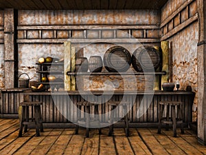 Old tavern counter photo