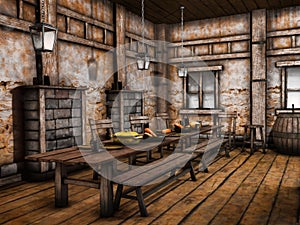 Old tavern interior photo