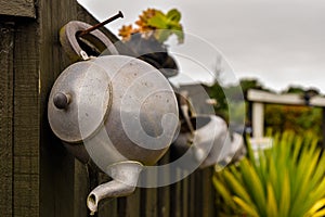 The old tea pot as decoration