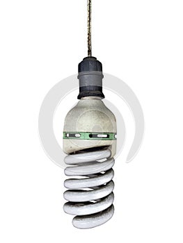 Old technology and wasting electricity, burned out light bulb - no idea concept