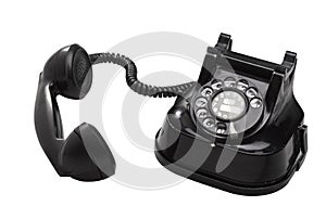 An old telephon with rotary dial