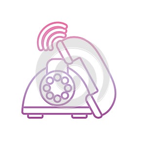 Old telephone call , phone gradient icon