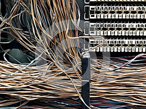 Old telephone center cable pairs