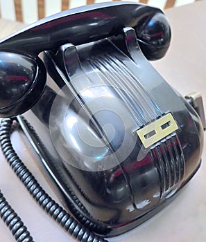 Old telephone closeup