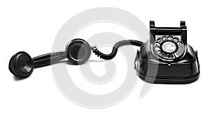 Old telephone dial.(clipping path)