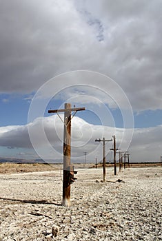 Old Telephone Poles at the Salton Sea