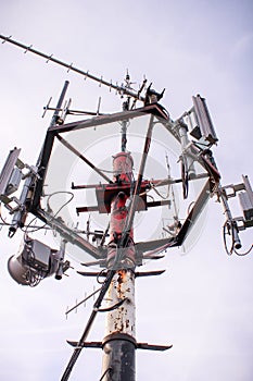 Old telephone radio network antenna base station