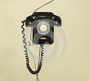 Old telephone set of 50s of XX century