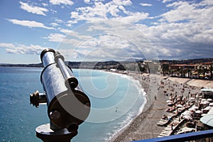 Old telescope overlooking Nice