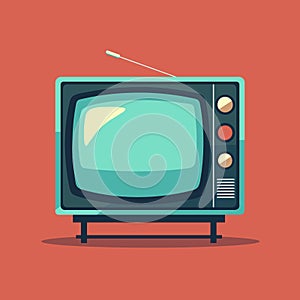 Old television illustration. Analogue retro TV.