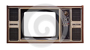 Old television isolated