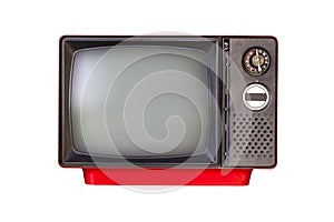 Old televition on white