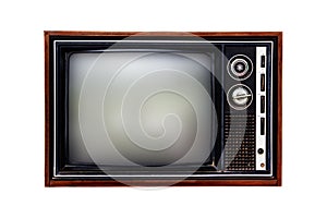 Old televition on white