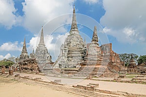 Old Temple Architecture , Wat Phra si sanphet at Ayutthaya, Thai